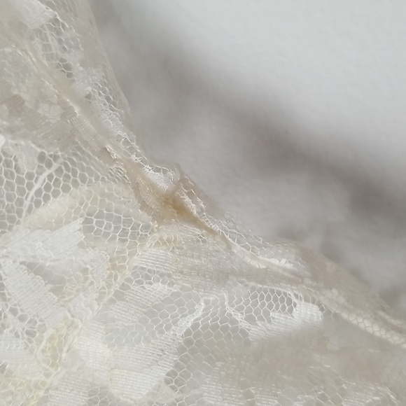 Vintage Ivory Lace Wedding Dress Size XS - Picture 8 of 10